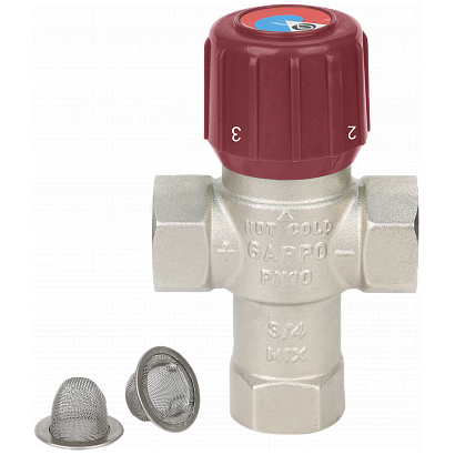 Термостатический смесительный клапан для ГВС Gappo G1445.04 1/2" 42‒60°С - gappo-rus.ru