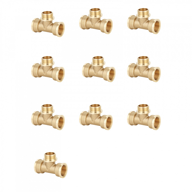 Тройник ВР-НР-ВР, латунный Gappo G1212.04 1/2" уп. 10 шт. - gappo-rus.ru