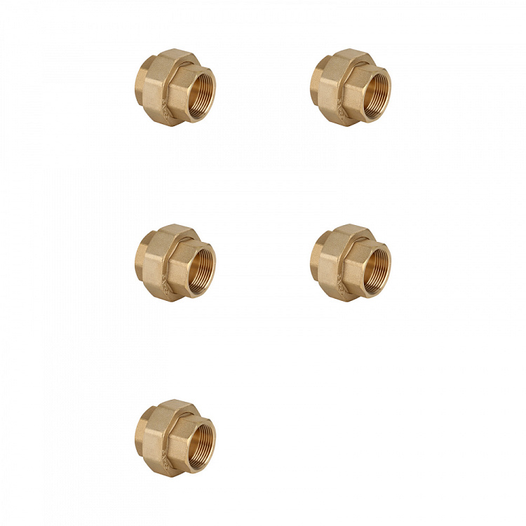 Американка прямая ВР-ВР, латунная Gappo G1225.04 1/2" уп. 5 шт. - gappo-rus.ru