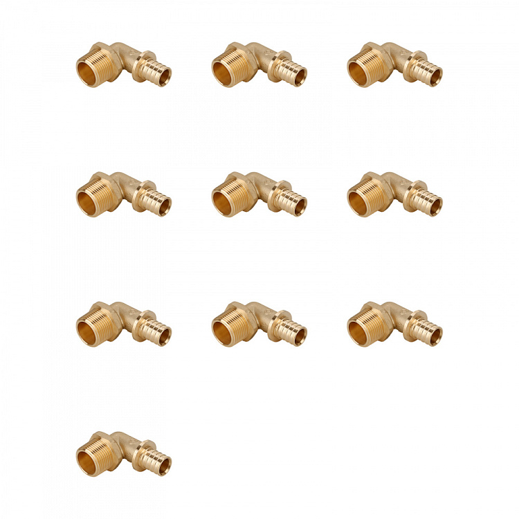 Угольник-переходник с наружной резьбой латунный Gappo G1310.2005 20-R3/4" уп. 10 шт. - gappo-rus.ru