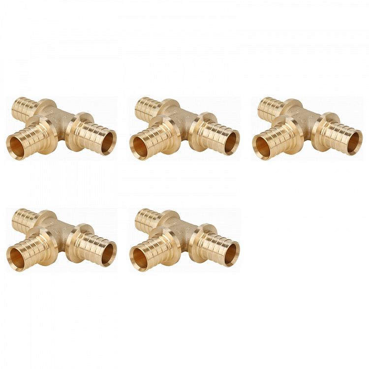 Тройник равнопроходной латунный Gappo G1304.2525 25 уп. 5 шт. - gappo-rus.ru