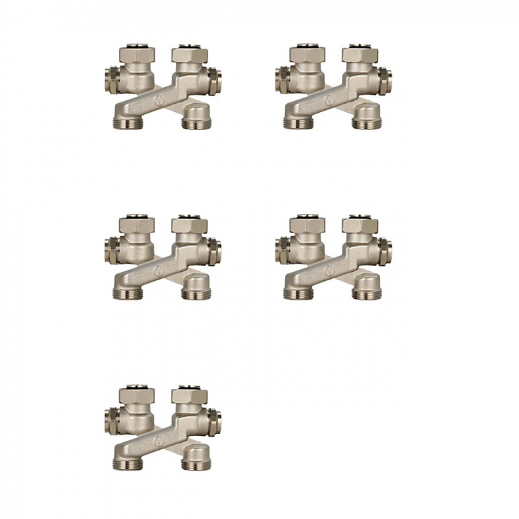 Узел нижнего подключения радиатора Х-образный Gappo G269.05 3/4"х3/4"EK уп. 5 шт. - gappo-rus.ru