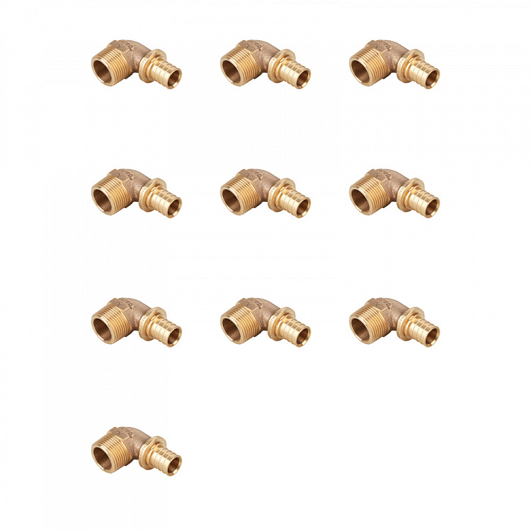 Угольник-переходник с наружной резьбой бронзовый Gappo G2310.1604 16-R1/2" уп. 10 шт. - gappo-rus.ru