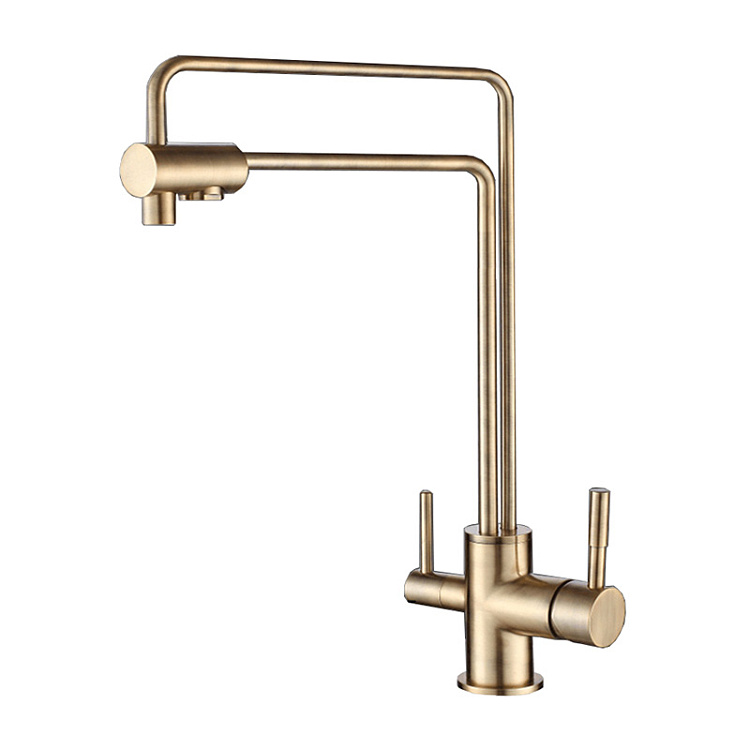 Смеситель для кухни со встроенным фильтром (краном) под питьевую воду Gappo G4398-6 - gappo-rus.ru