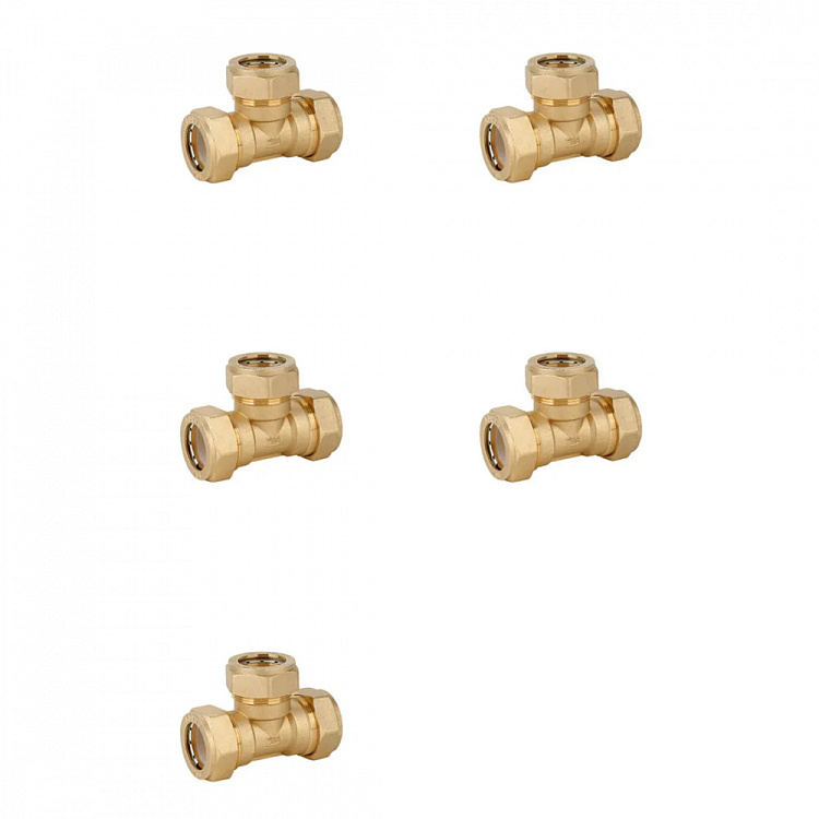 Тройник обжимной Gappo G1254.3232 32х32х32 уп. 5 шт. - gappo-rus.ru