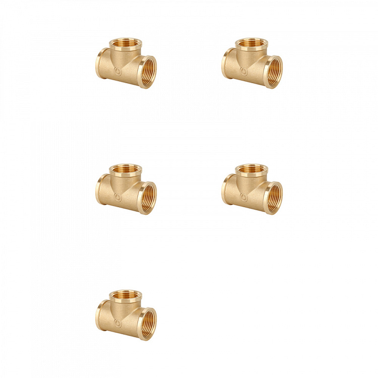 Тройник ВР-ВР-ВР, латунный Gappo G1210.0504 3/4"x1/2"x3/4" уп. 5 шт. - gappo-rus.ru