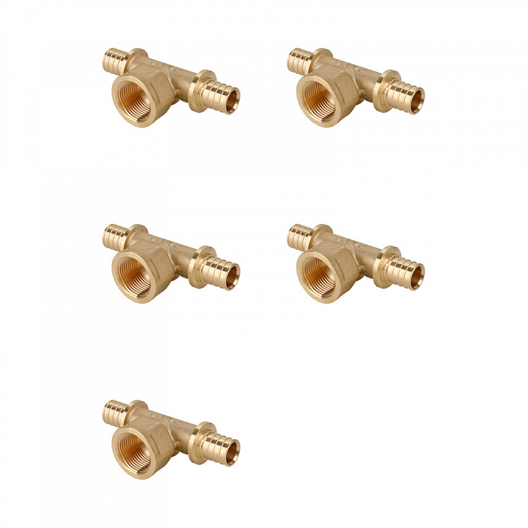 Тройник-переходник с внутренней резьбой латунный Gappo G1306.2505 25-Rp3/4"-25 уп. 5 шт. - gappo-rus.ru