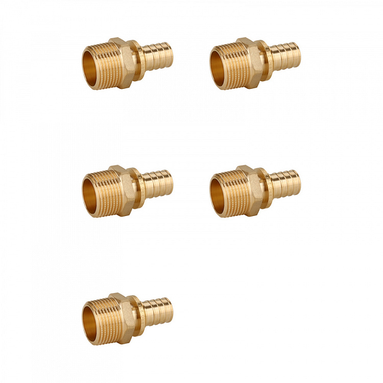 Переходник с наружной резьбой латунный Gappo G1307.2506 25-R1" уп. 5 шт. - gappo-rus.ru